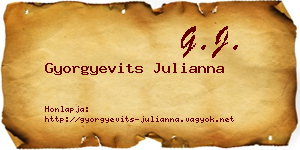 Gyorgyevits Julianna névjegykártya